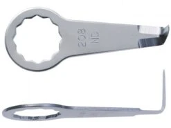 Fein Schneidmesser L Form Verzahnt 19 Mm Pack Mit 2 Stück (Inhalt: 2 Stück - 31,70 € / 1 Stück)